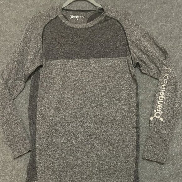ORANGE THEORY Long Sleeve Athletic Shirt Gray Marl Women's Size Large - Picture 1 of 4